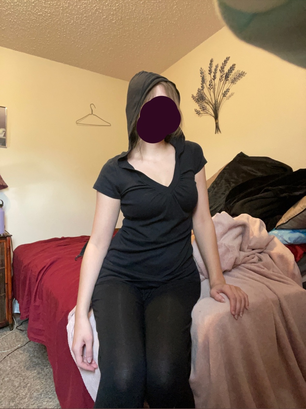Black tee with hood